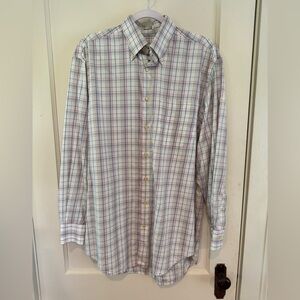Peter Millar Long Sleeve Button Down Shirt Size Medium lightweight stripes